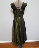 German Green Iridescent Gown DRP <br> (B-33" W-27" H-40")