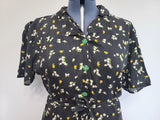 Plus Size Flower Print Dress <br> (B-53" W-46" H-54")