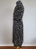 Plus Size Flower Print Dress <br> (B-53" W-46" H-54")