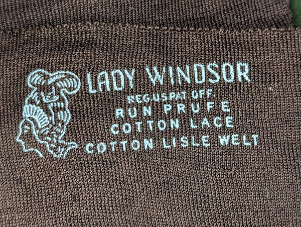 Lady Windsor Fishnet Seamed Stockings (Size 10)