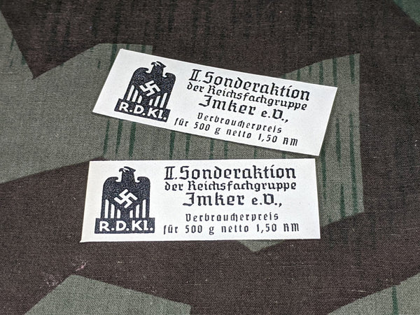 Reproduction WWII German Honey Jar Labels