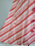 German Red and White Striped Dress <br> (B-34" W-26" H-37")