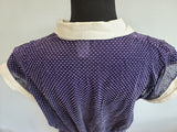 Blue Polka Dot Dress with Ties <br> (B-43" W-36" B-43")