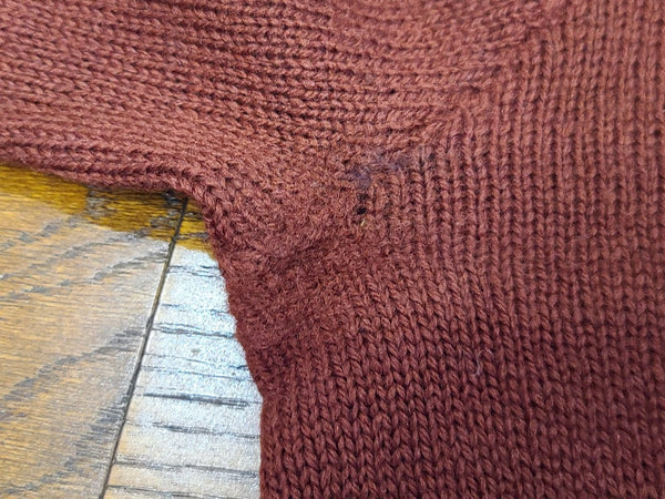 Dark Red Knit Sweater and Skirt Set <br> (B-42" W-24"-30" H-42")
