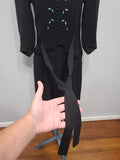 Black Dress with Beading and Soutache <br> (B-35" W-30" H-36")