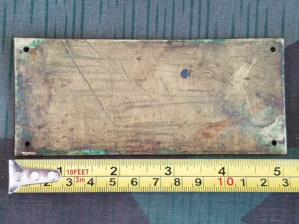 A. Holzheid. Brass Address Plate