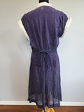 Blue Polka Dot Dress with Ties <br> (B-43" W-36" B-43")