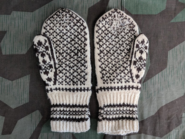 Brown and Cream Colored Mittens