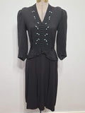 Black Dress with Beading and Soutache <br> (B-35" W-30" H-36")