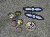 WWII Royal Canadian Air Force RCAF Lot (Buttons, Badge, Patches)