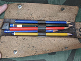 Leather Pencil Case W/ Pencils