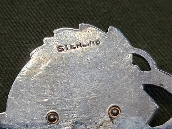 Sterling Army Sweetheart Necklace with Original Tag