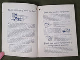 1943 Wartime Suggestions for your Refrigerator Booklet