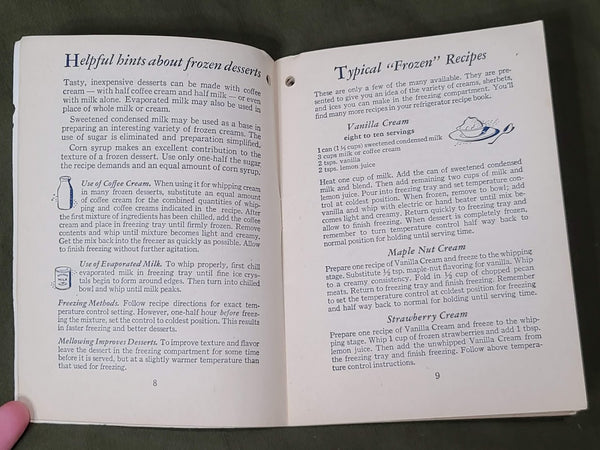 1943 Wartime Suggestions for your Refrigerator Booklet