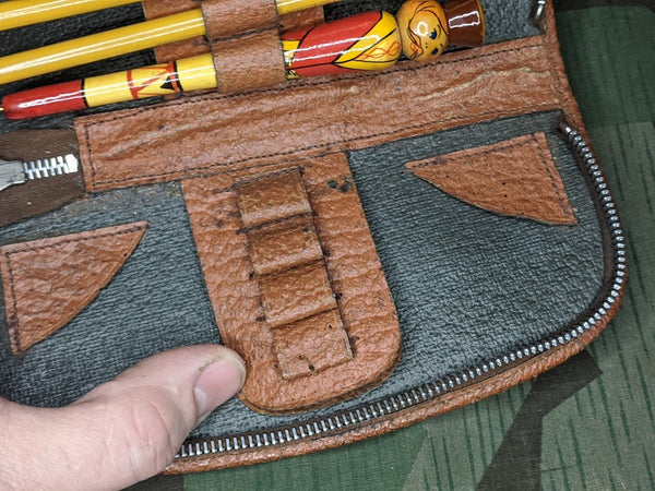 Pencil Case with Pencils and Pens