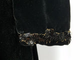 Black Velvet and Sequin Skirt Suit <br> (B-33" W-23" H-35")