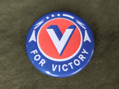 Repro "For Victory" Pinback Button