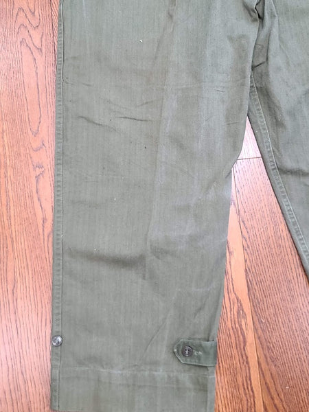 Women's Army HBT Trousers S <br> (23"-26" Waist)