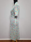 Light Blue Handmade Floral Dress <br> (B-35.5" W-31" H-41")