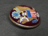 Domed Glass US Eagle Sweetheart Pin