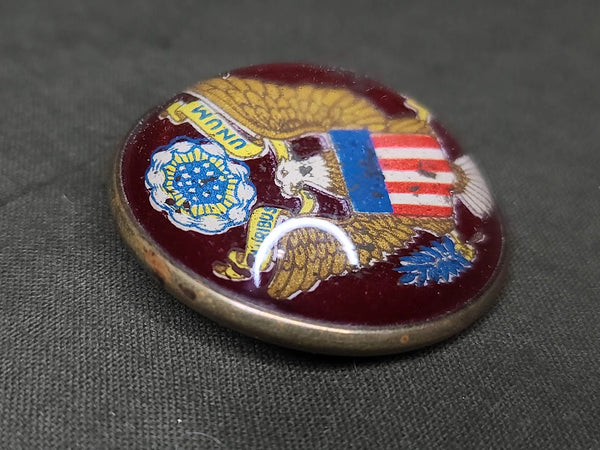 Domed Glass US Eagle Sweetheart Pin