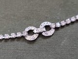 Rhinestone Flower Teardrop Necklace