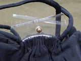 Black Purse with Clear Lucite Clasp