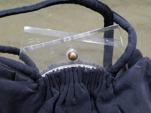 Black Purse with Clear Lucite Clasp