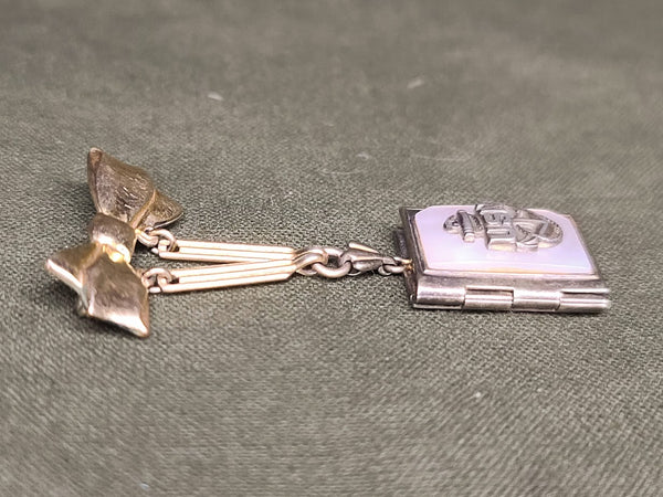 US Navy Sweetheart Locket Bow Pin