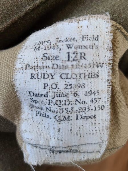 Women's Wool Jacket Liner 12R <br> (B-35" W-32")