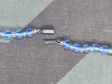 German Blue Glass Bead Necklace
