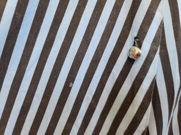 Blue Striped Dress <br> (B-44" W-38" H-48")