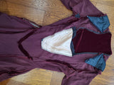 Dark Red Velvet Gown <br> (B-36" W-28" H-36.5")