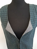 German Teal Plaid Vest