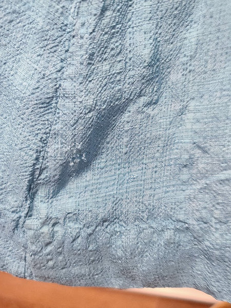 Blue Dress with Flower Buttons <br> (B-38" W-27" H-48")