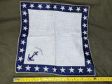 US Navy Anchor and Stars Sweetheart Hankie