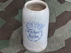 Vintage German Tucher Bräu 1L Beer Krug Stein WWI