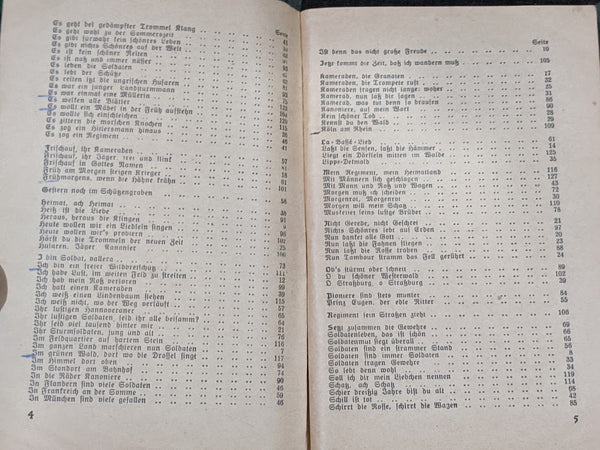 Soldaten Kameraden Song Book