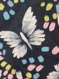 Butterfly Novelty Print Peplum Dress <br> (B-41" W-32" H-38")