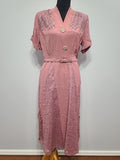 Pink Dress with Lace Inserts <br> (B-43" W-31" H-43")