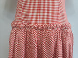 German Red and White Gingham Dress <br> (B-34" W-26" H-36")