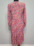 Pink Flower Long Sleeve Dress <br> (B-38" W-33" H-44")