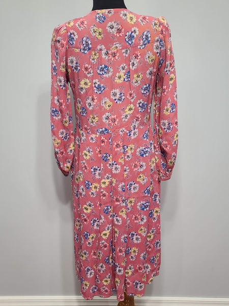 Pink Flower Long Sleeve Dress <br> (B-38" W-33" H-44")