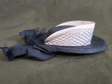 Black and White Tilt Hat