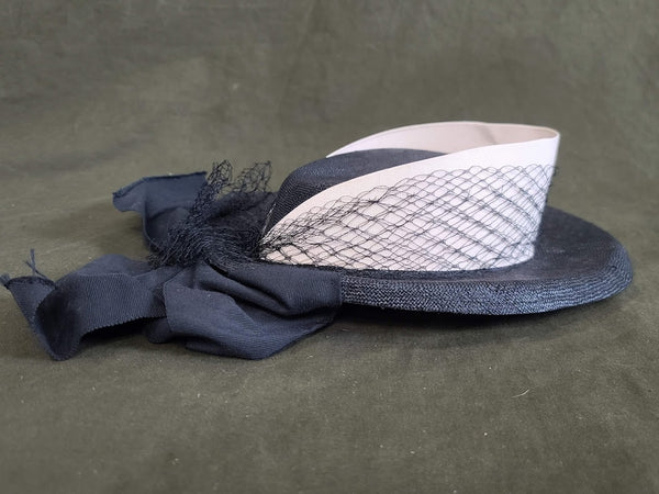 Black and White Tilt Hat