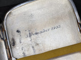 Engraved 800 Silver Cigarette Case 1932