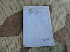 Pre-WWII German 1935 ADCA Pocket Calendar Book