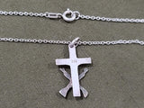 835 Silver Crucifix with Crossed Rifles