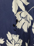 Navy Blue with White Flowers Dress (as-is) <br> (B-39" W-29" H-41")