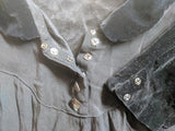 German Black Velvet & Rayon Dress <br> (B-36" W-29" H-36.5")